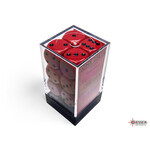 Chessex Chessex 12 x D6 Set Opaque 16mm - Red/Black