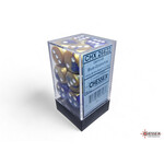 Chessex Chessex 12 x D6 Set Gemini 16mm - Blue-Gold/White