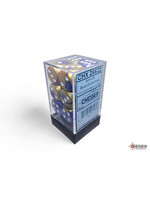 Chessex Chessex 12 x D6 Set Gemini 16mm - Blue-Gold/White