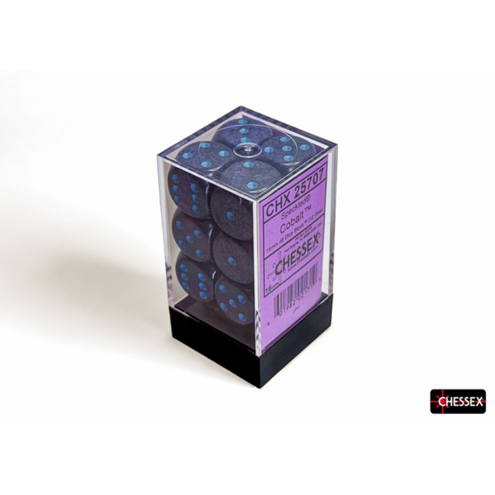 Chessex Chessex 12 x D6 Set Speckled 16mm - Cobalt