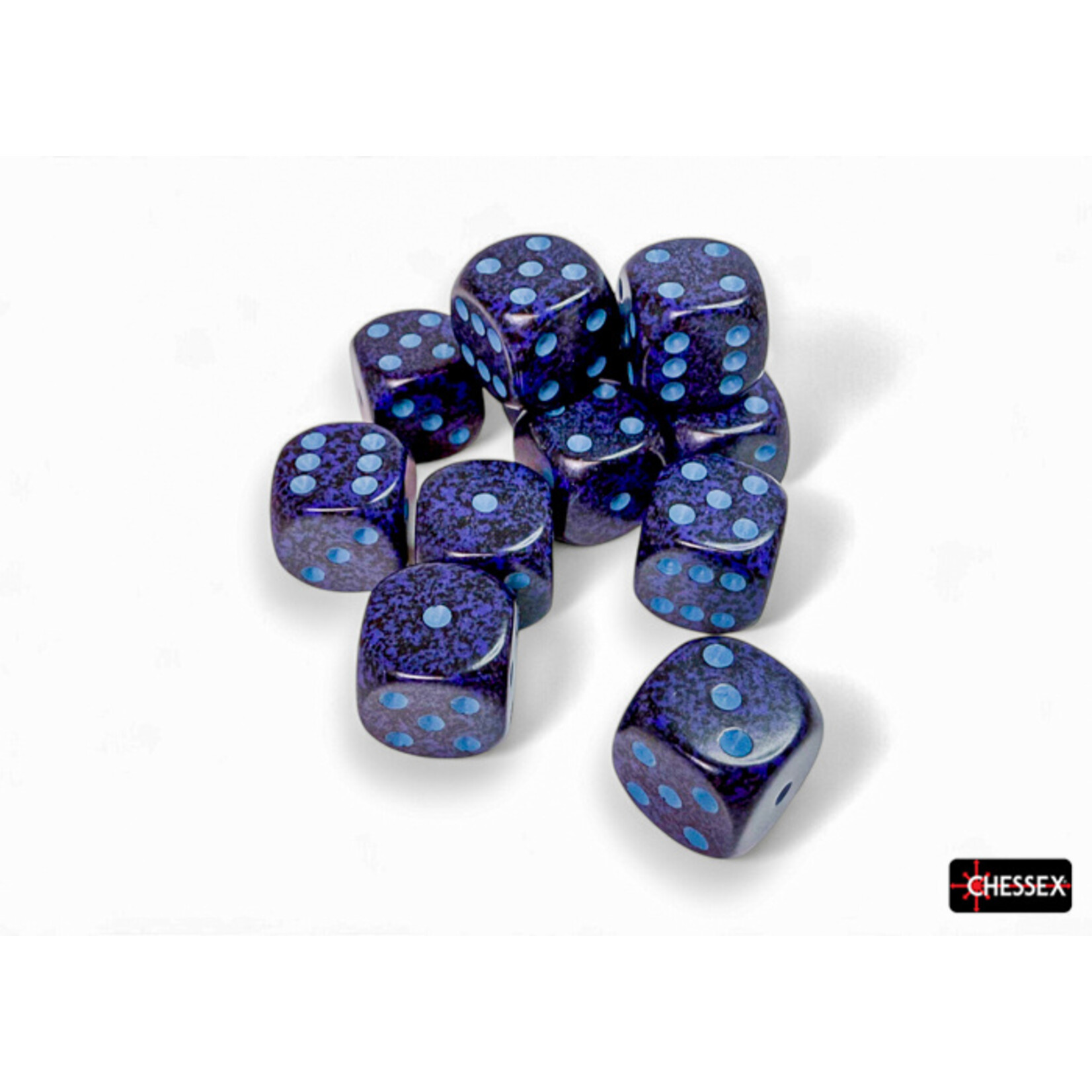 Chessex Chessex 12 x D6 Set Speckled 16mm - Cobalt