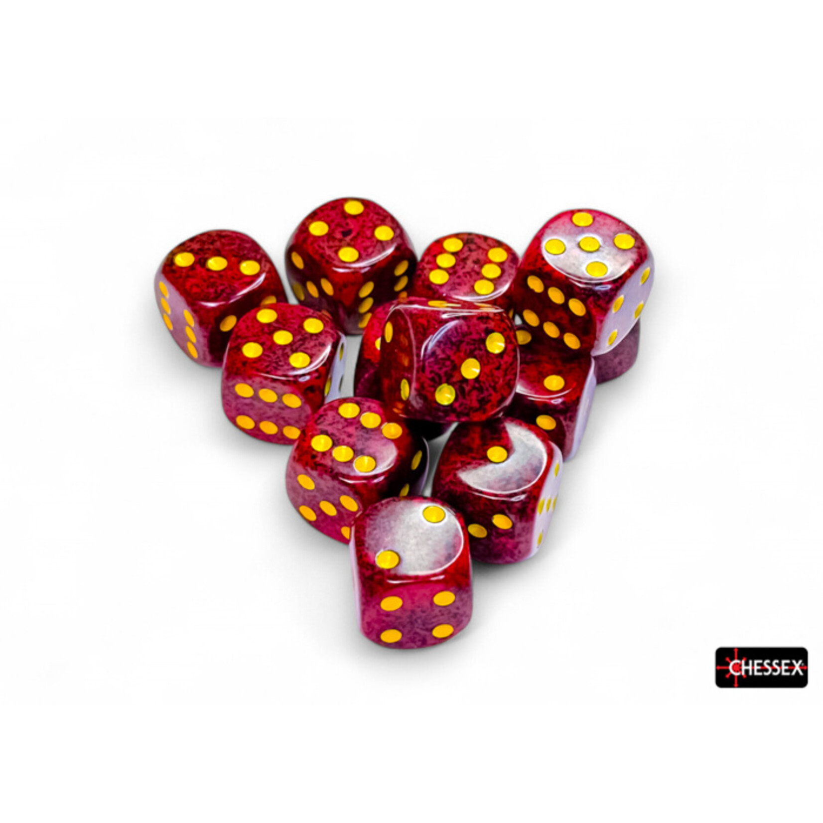 Chessex Chessex 12 x D6 Set Speckled 16mm - Mercury