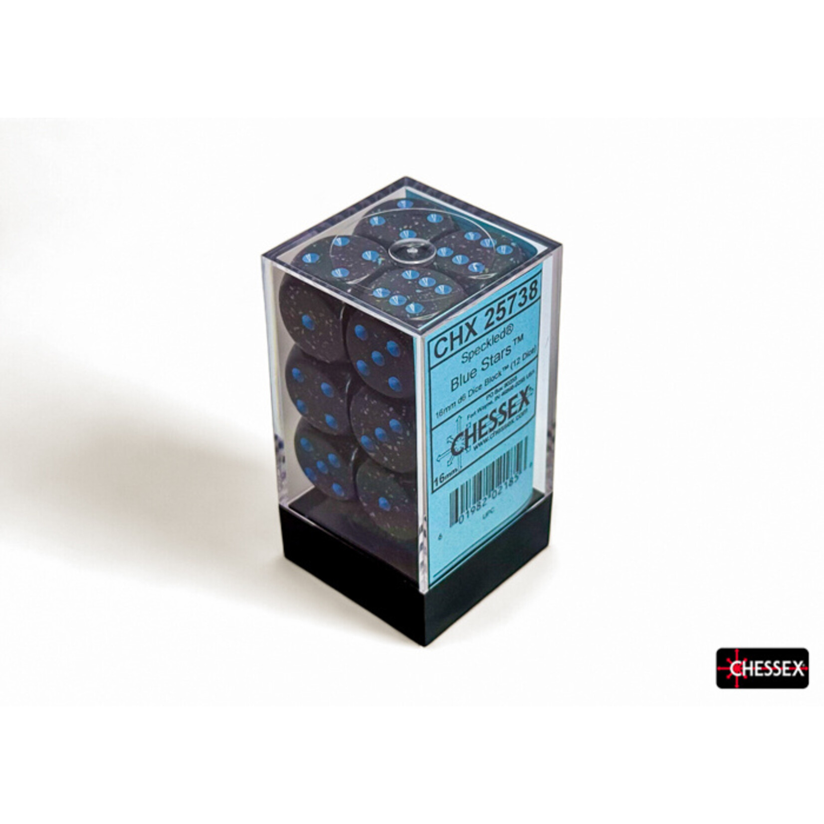 Chessex Chessex 12 x D6 Set Speckled 16mm - Blue Stars