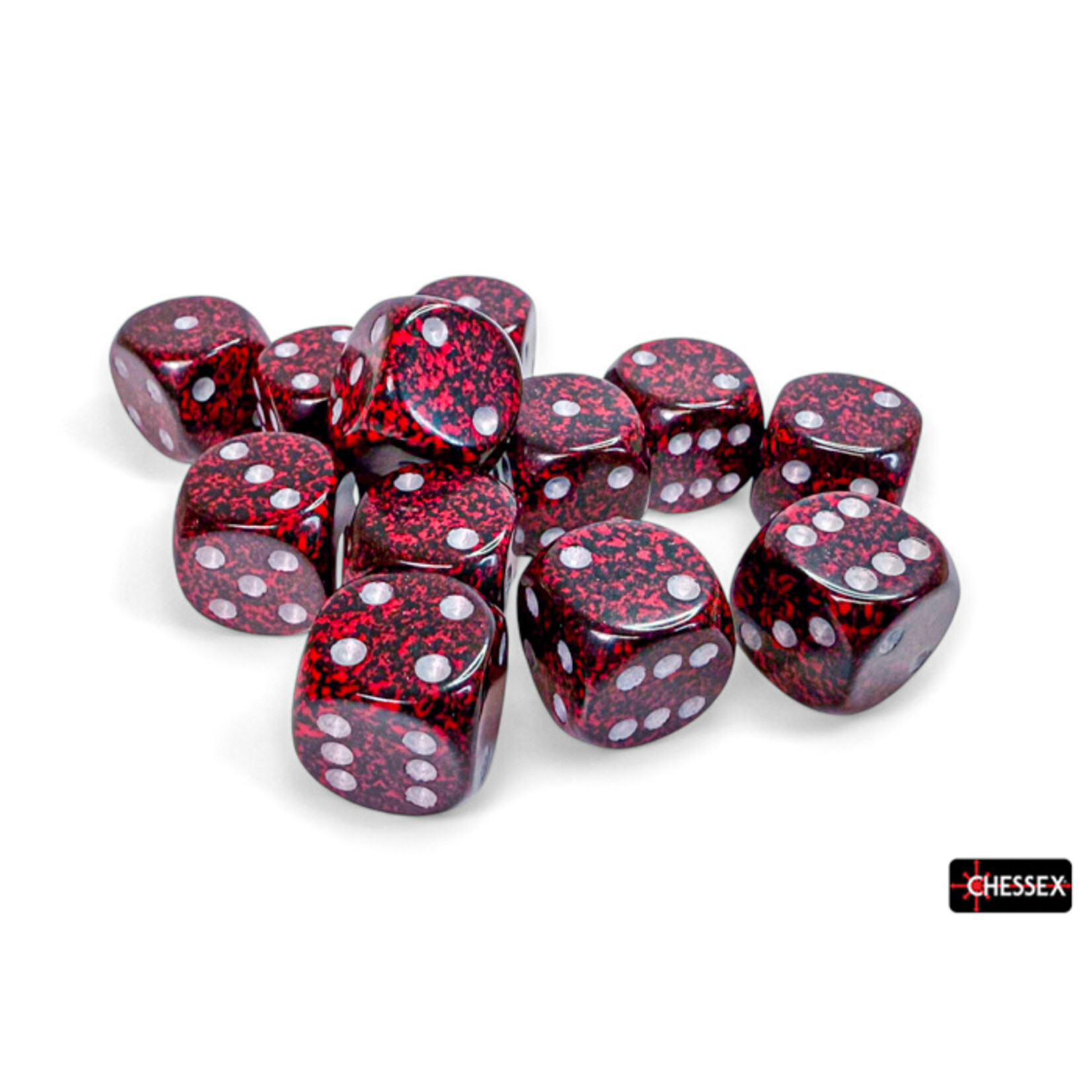 Chessex Chessex 12 x D6 Set Speckled 16mm - Silver Volcano