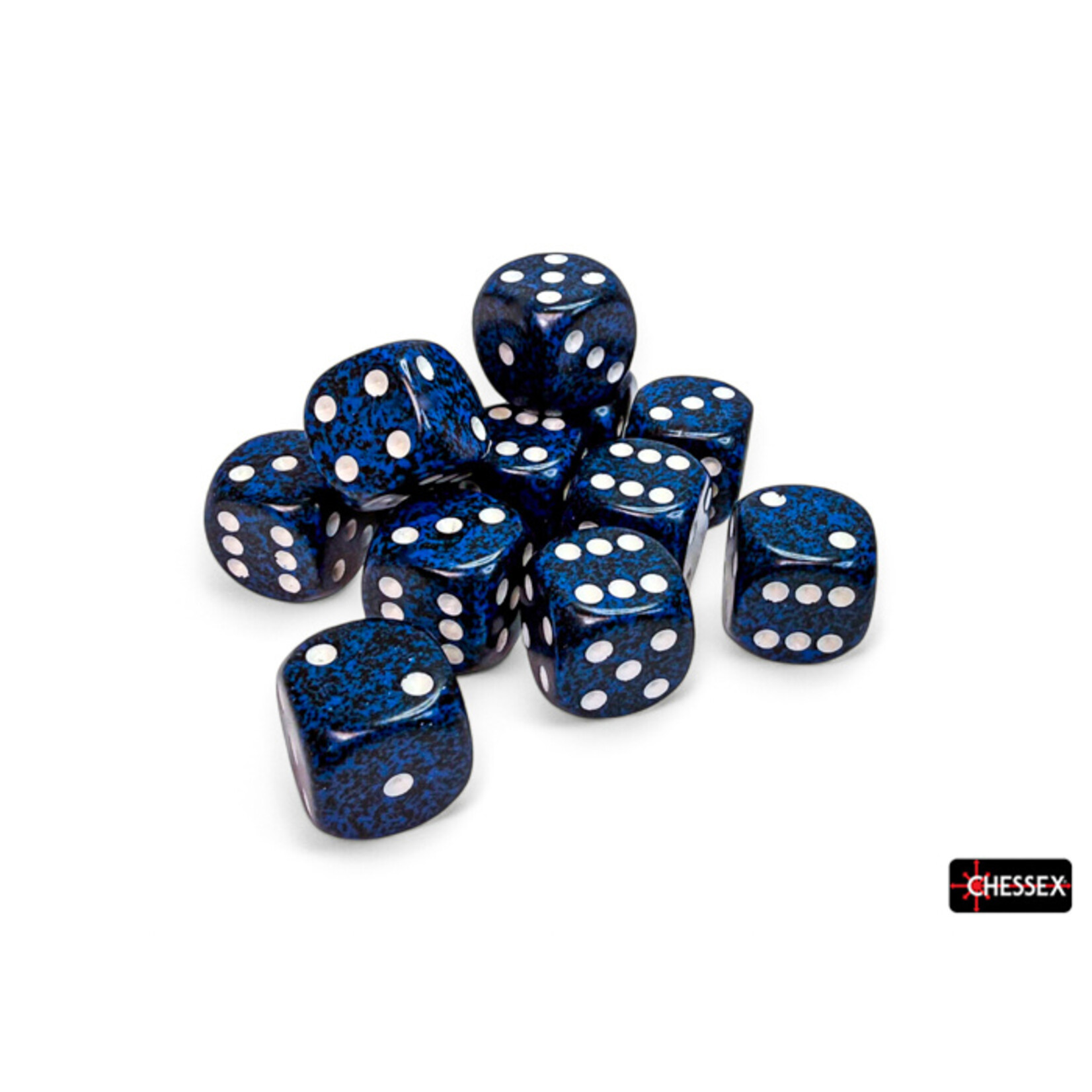 Chessex Chessex 12 x D6 Set Speckled 16mm - Stealth