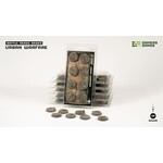 Gamers Grass Urban Warfare Bases Pre-Painted (8x 28mm Round)