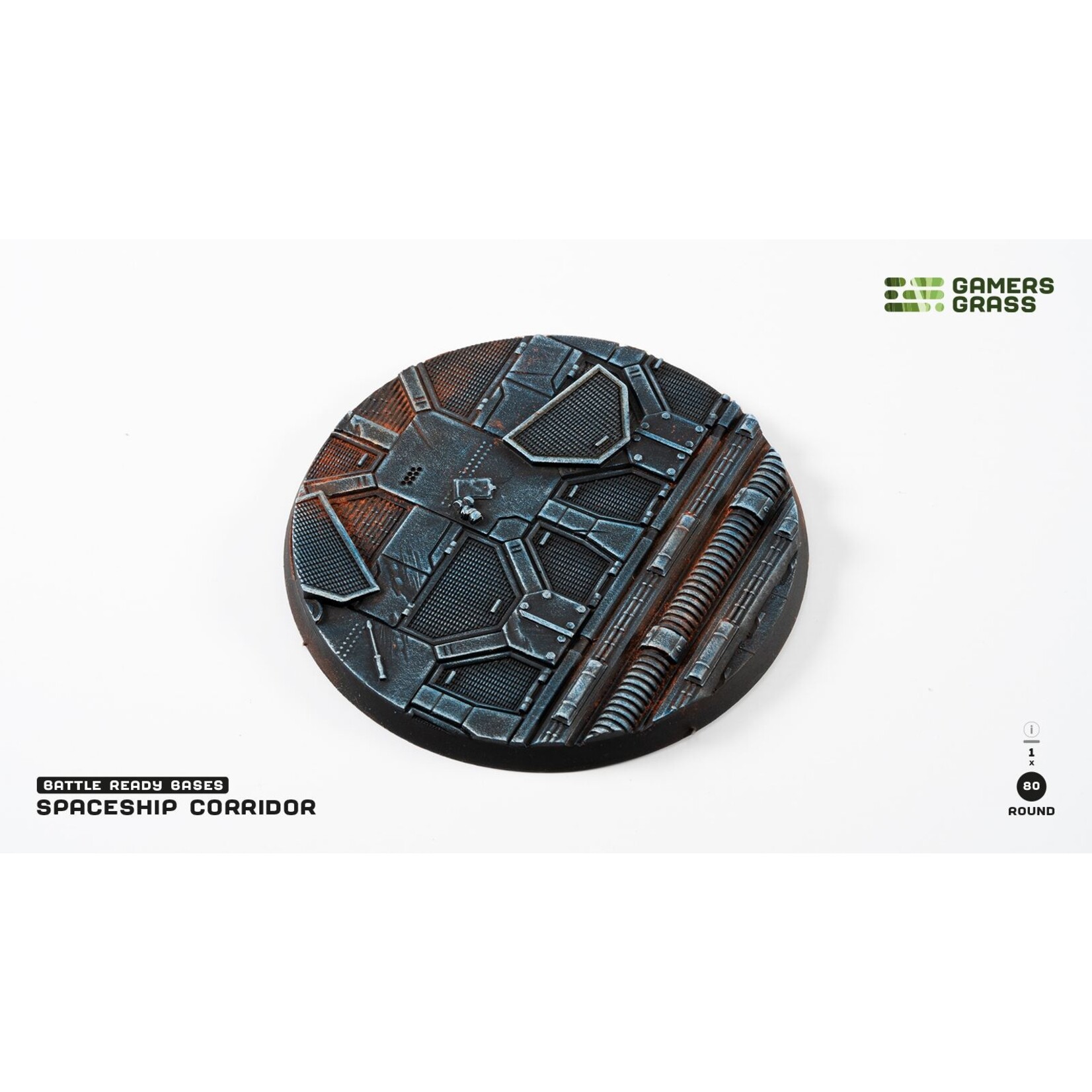 Gamers Grass Spaceship Corridor Base Pre-Painted (1x 80mm Round)