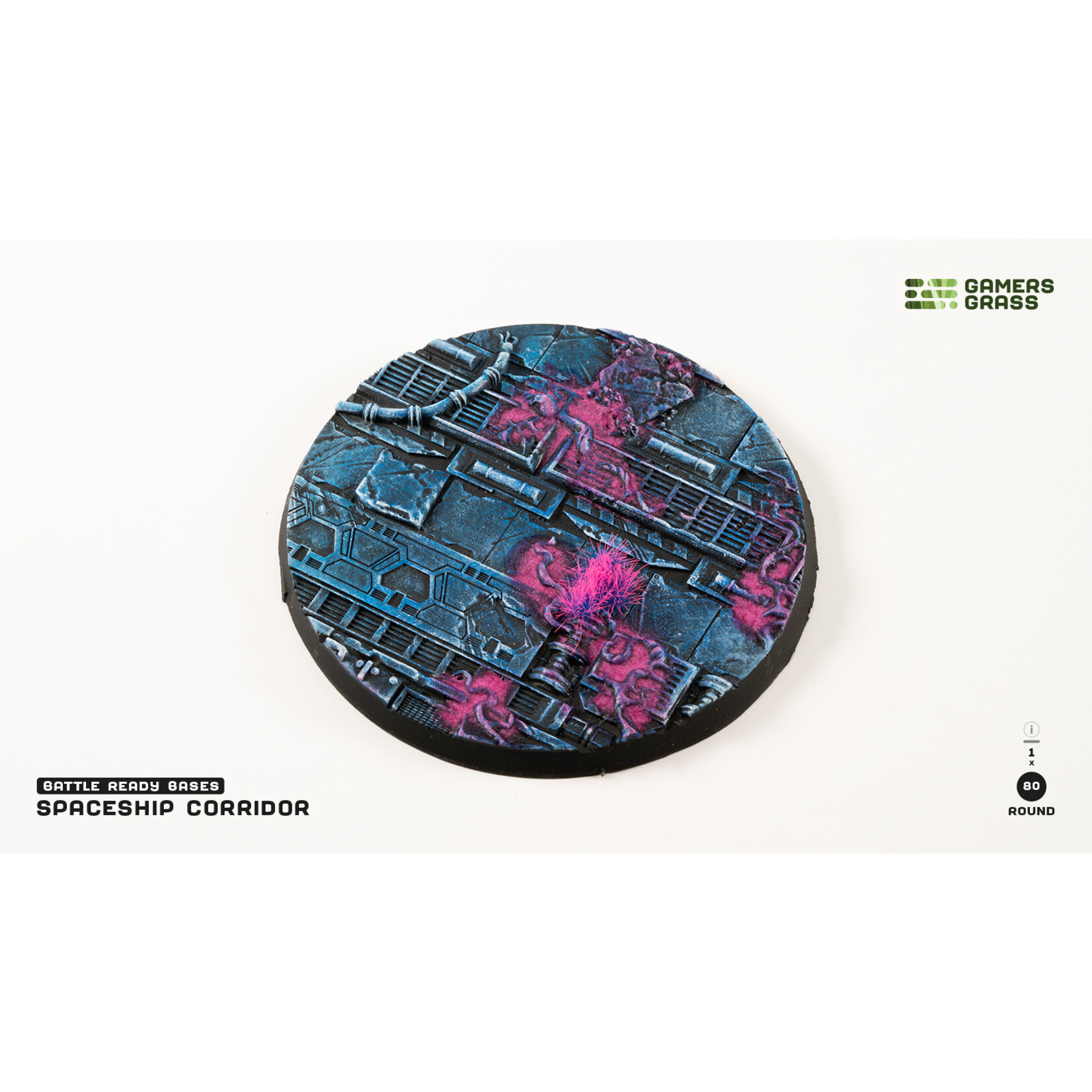 Gamers Grass Alien Infestation Base Pre-Painted (1x 80mm Round)