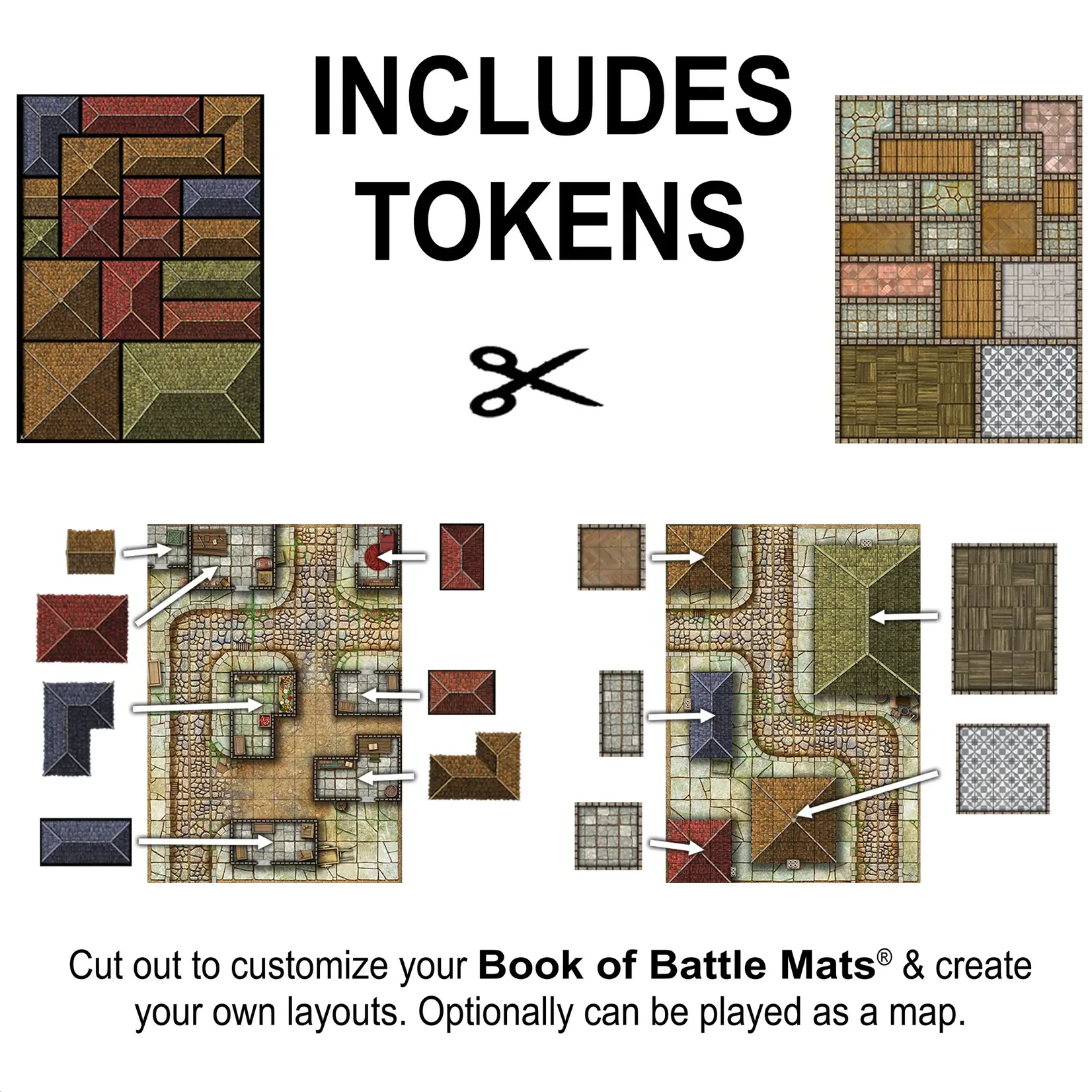 Loke Battlemats Giant Book of Battle Mats: Streets, Sewers & Cemeteries