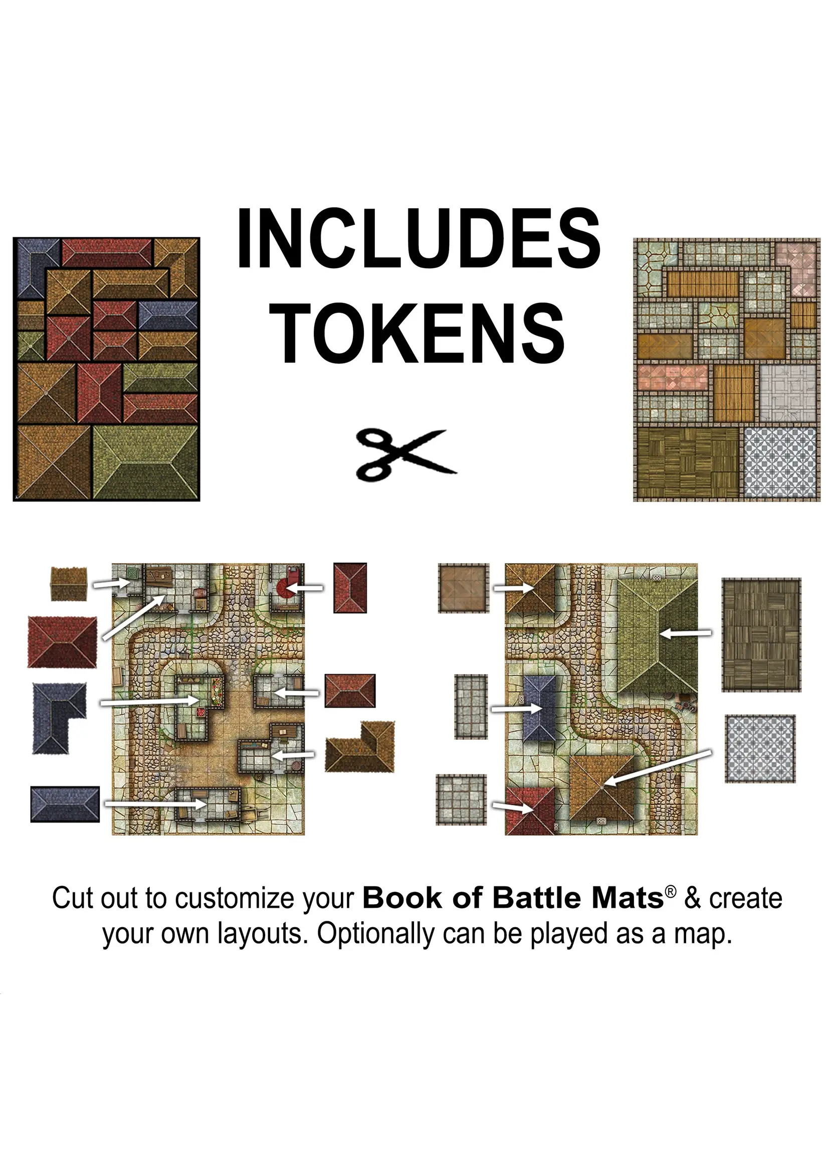 Loke Battlemats Giant Book of Battle Mats: Streets, Sewers & Cemeteries