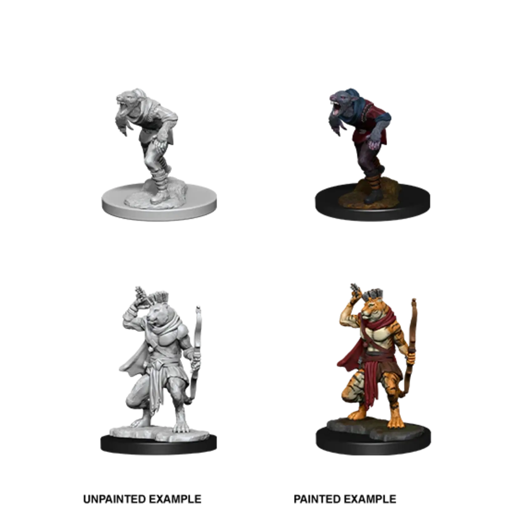 Wizkids D&D Nolzur's Marvelous Miniatures Wererat and Weretiger