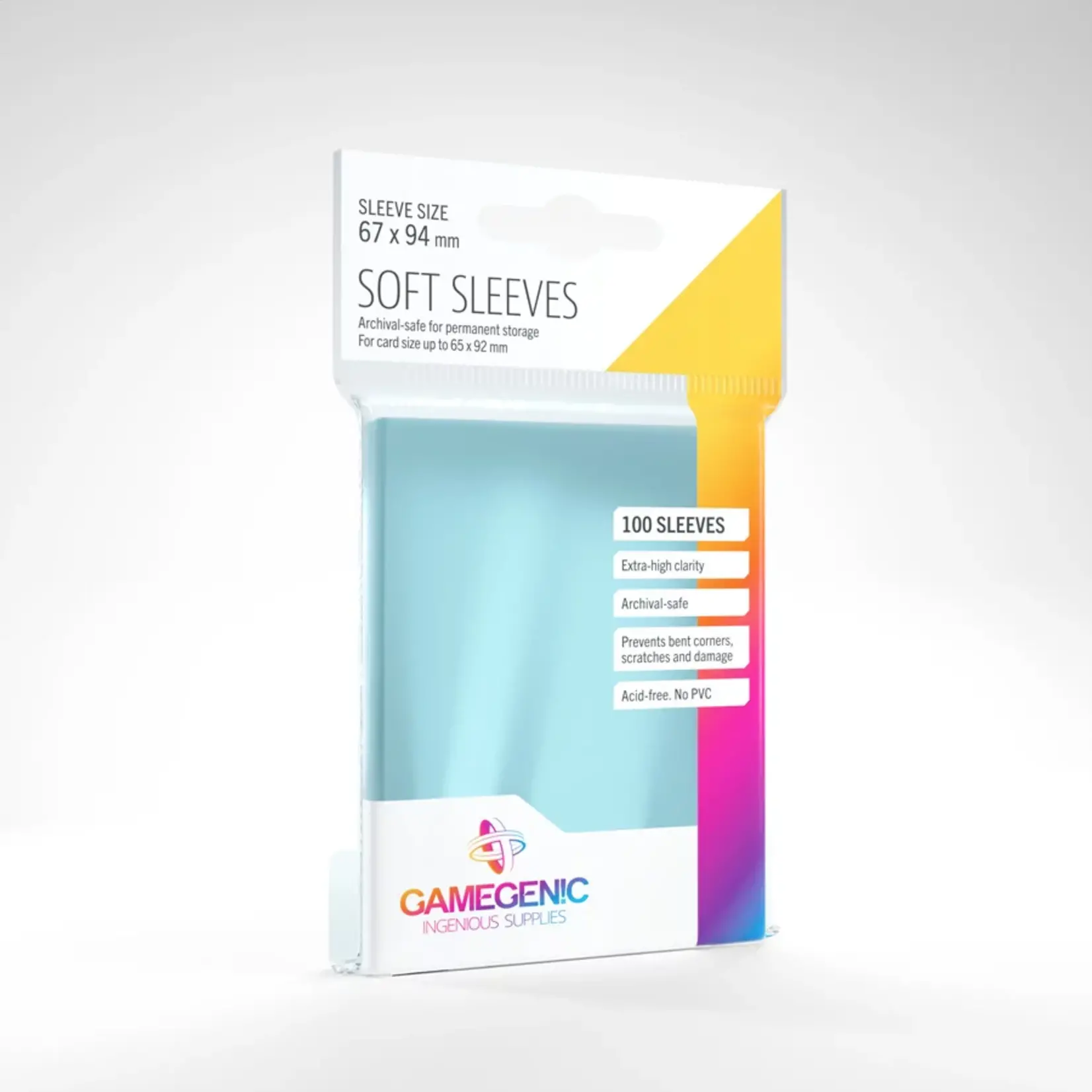 Gamegenic Standard Soft Sleeves (67x94mm/Grey) (100)