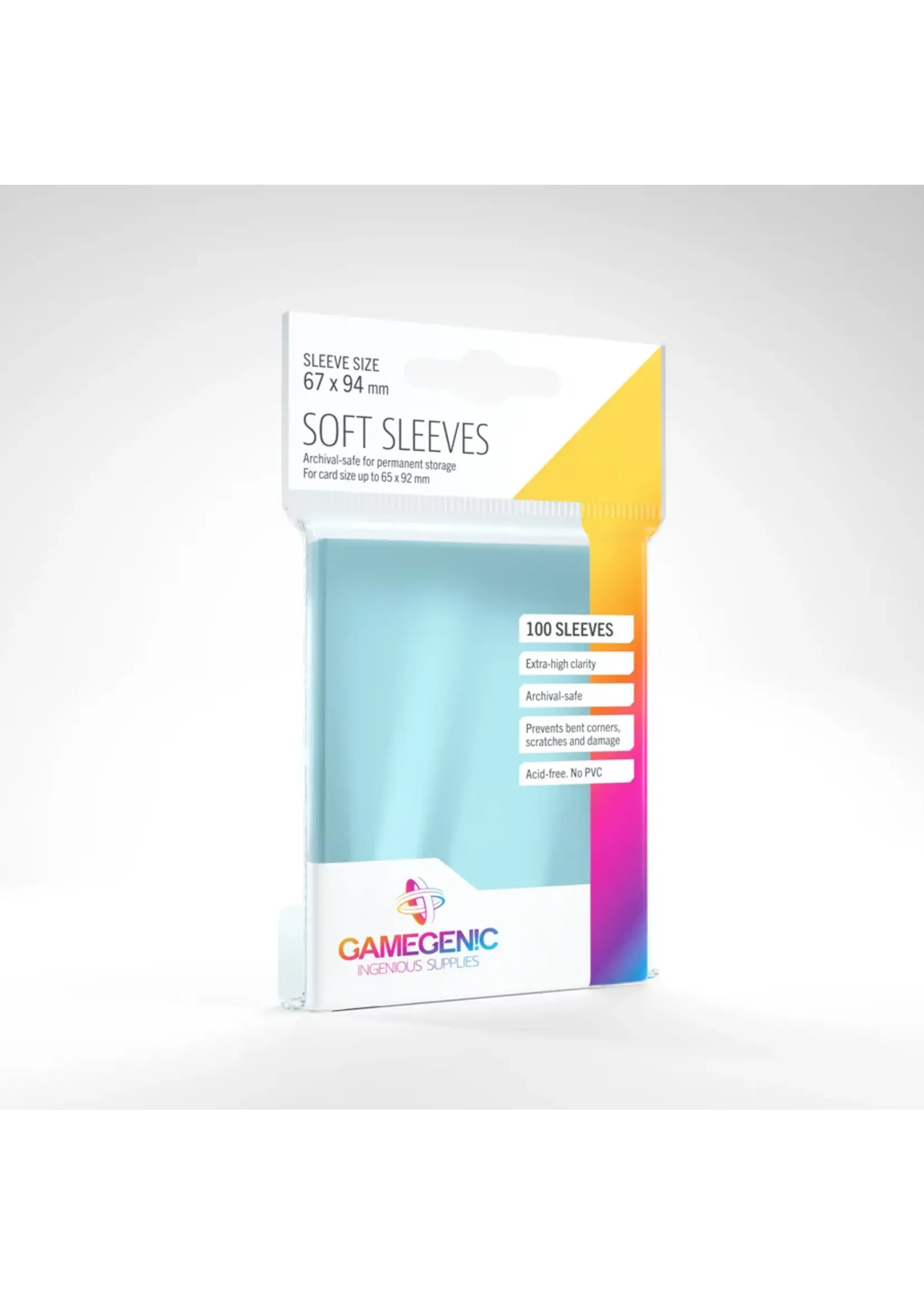 Gamegenic Standard Soft Sleeves (67x94mm/Grey) (100)