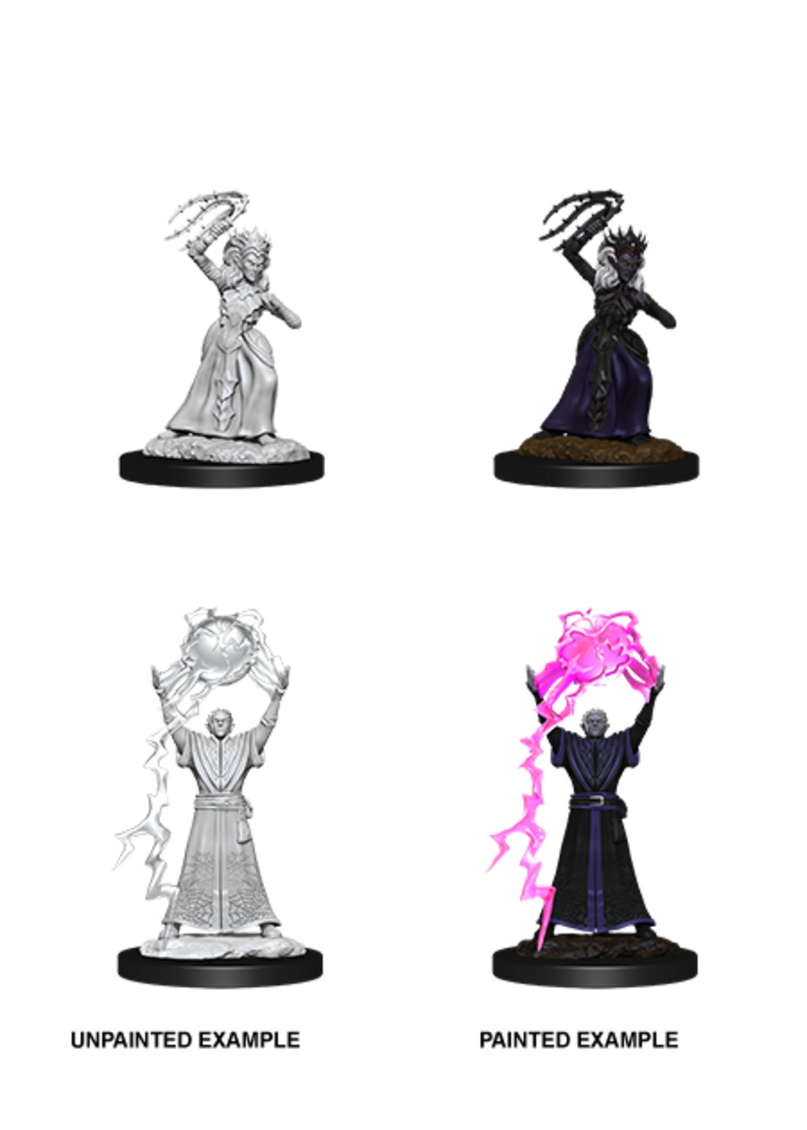 Wizkids D&D Nolzur's Marvelous Miniatures Drow Mage and Drow Priestess