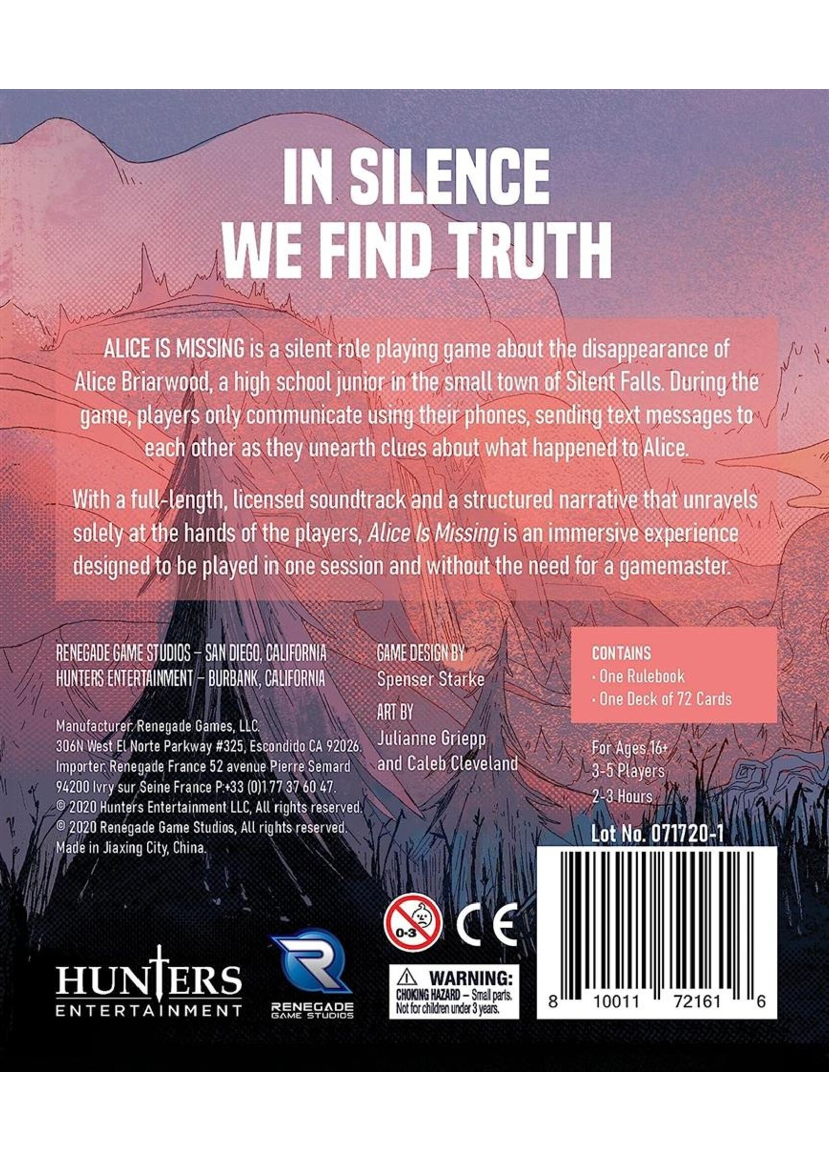 Renegade Games Alice is Missing (EN)