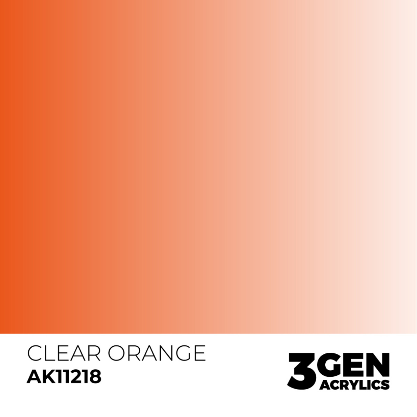 AK Interactive AK 3rd Gen Acrylics: Clear Orange (17ml)