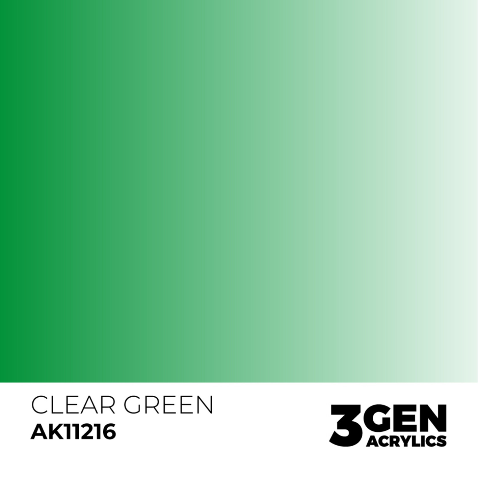 AK Interactive AK 3rd Gen Acrylics: Clear Green (17ml)