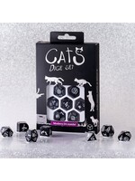 Q-Workshop CATS Modern Dice Set: Waffle (Black)