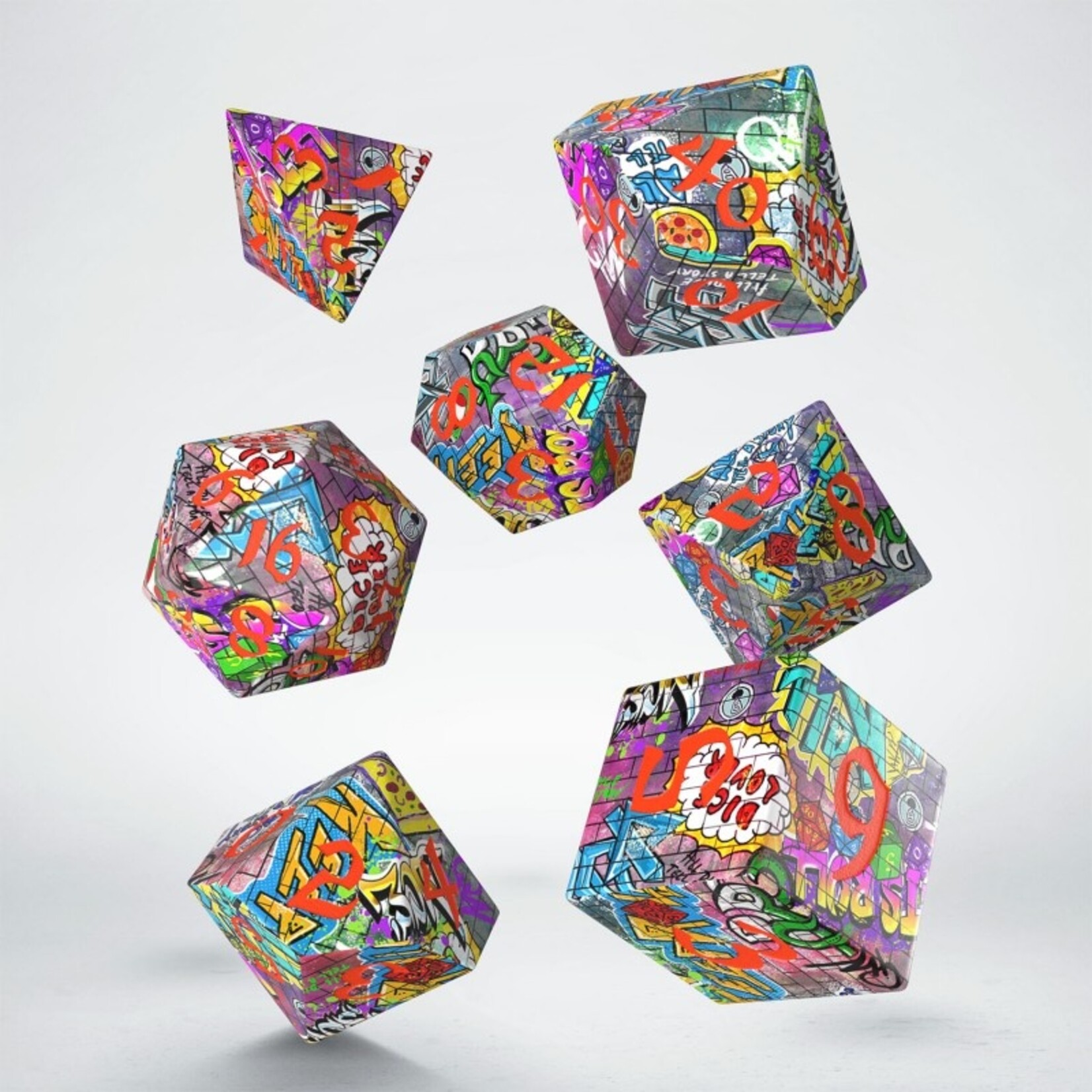 Q-Workshop Full Art Dice Set - Graffiti