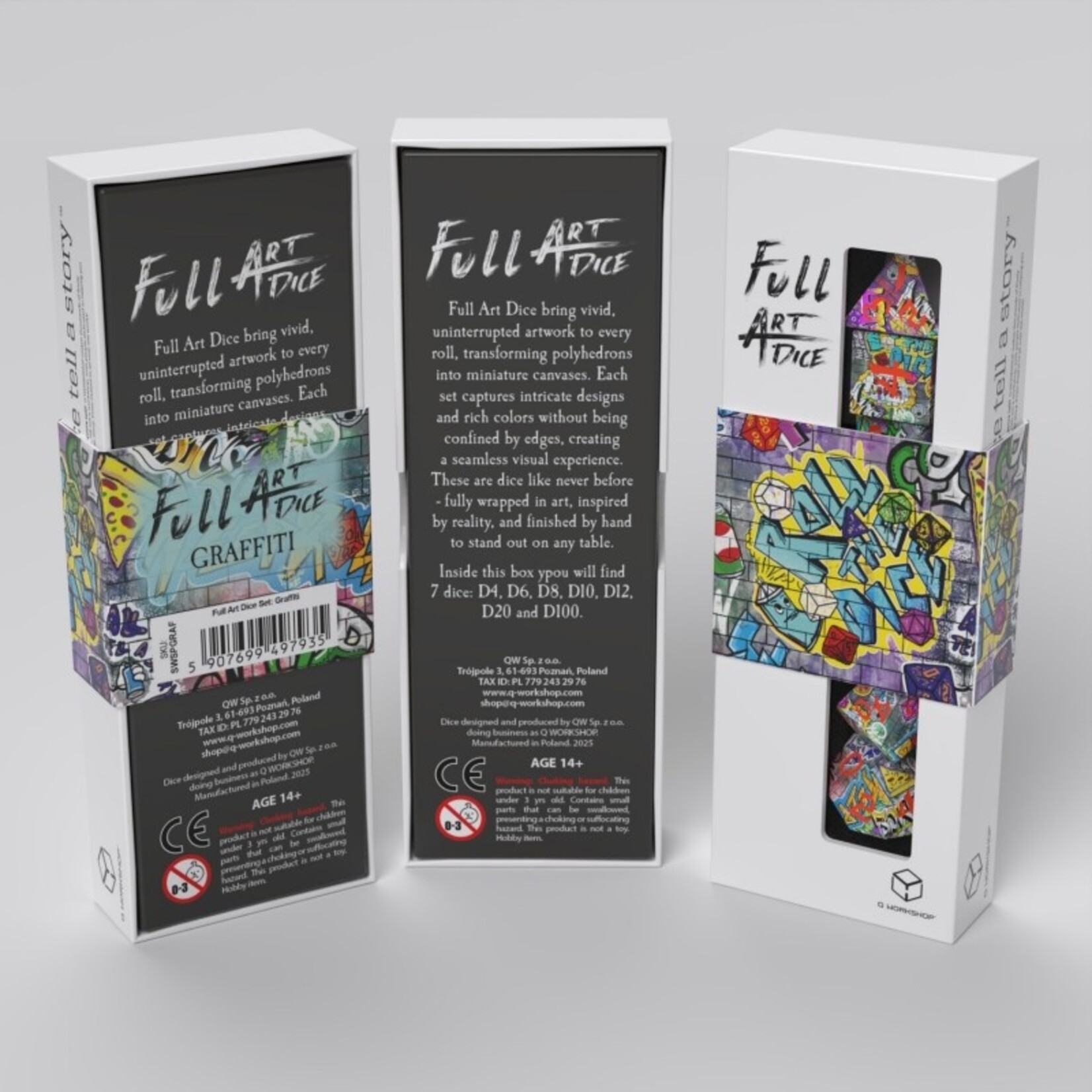 Q-Workshop Full Art Dice Set - Graffiti