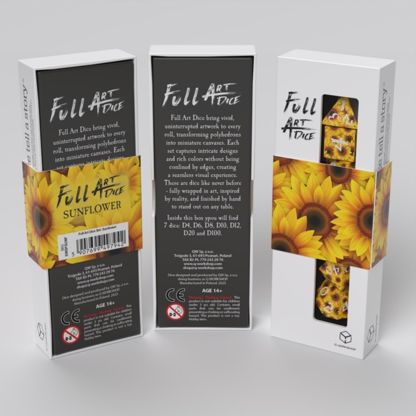 Q-Workshop Full Art Dice Set - Sunflower