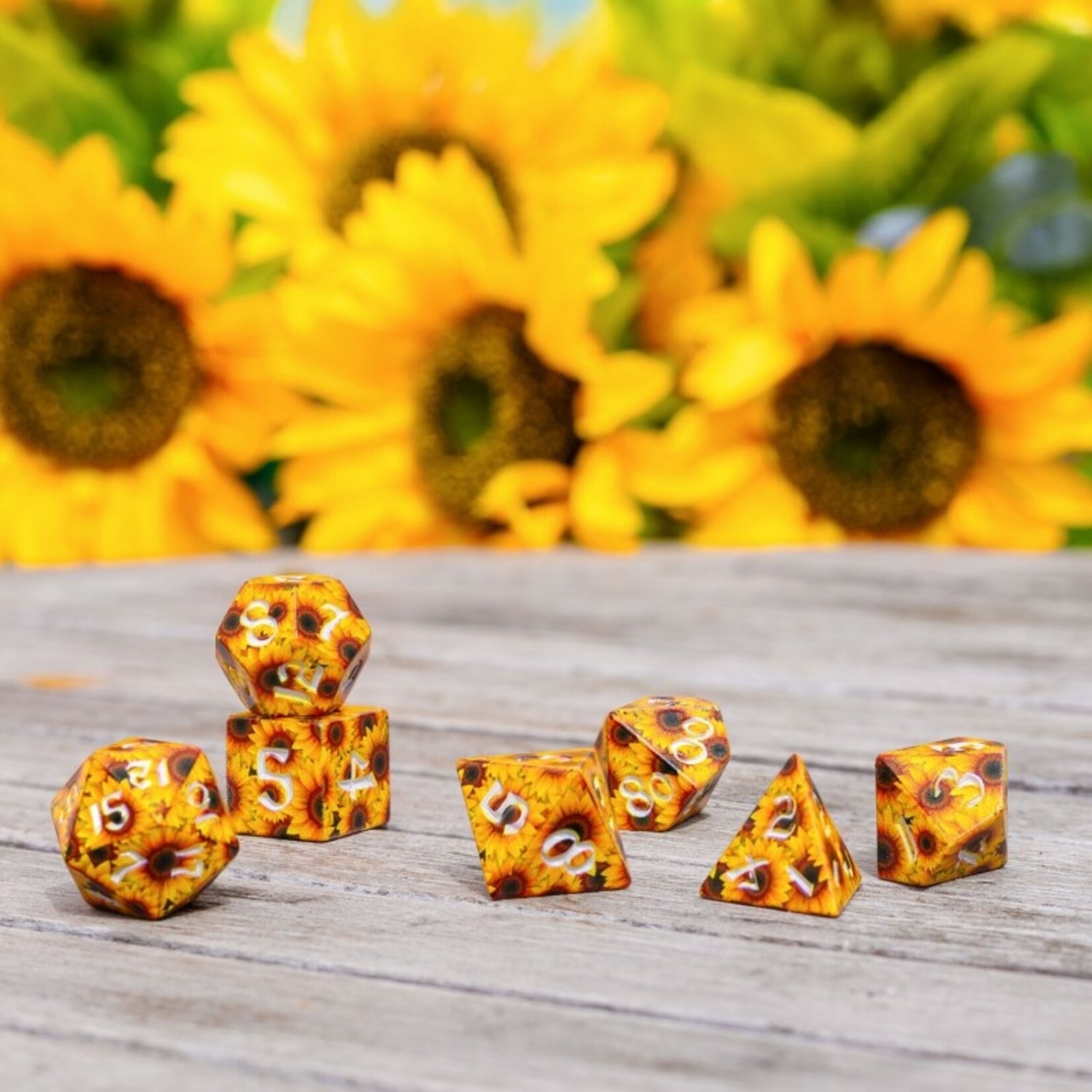 Q-Workshop Full Art Dice Set - Sunflower