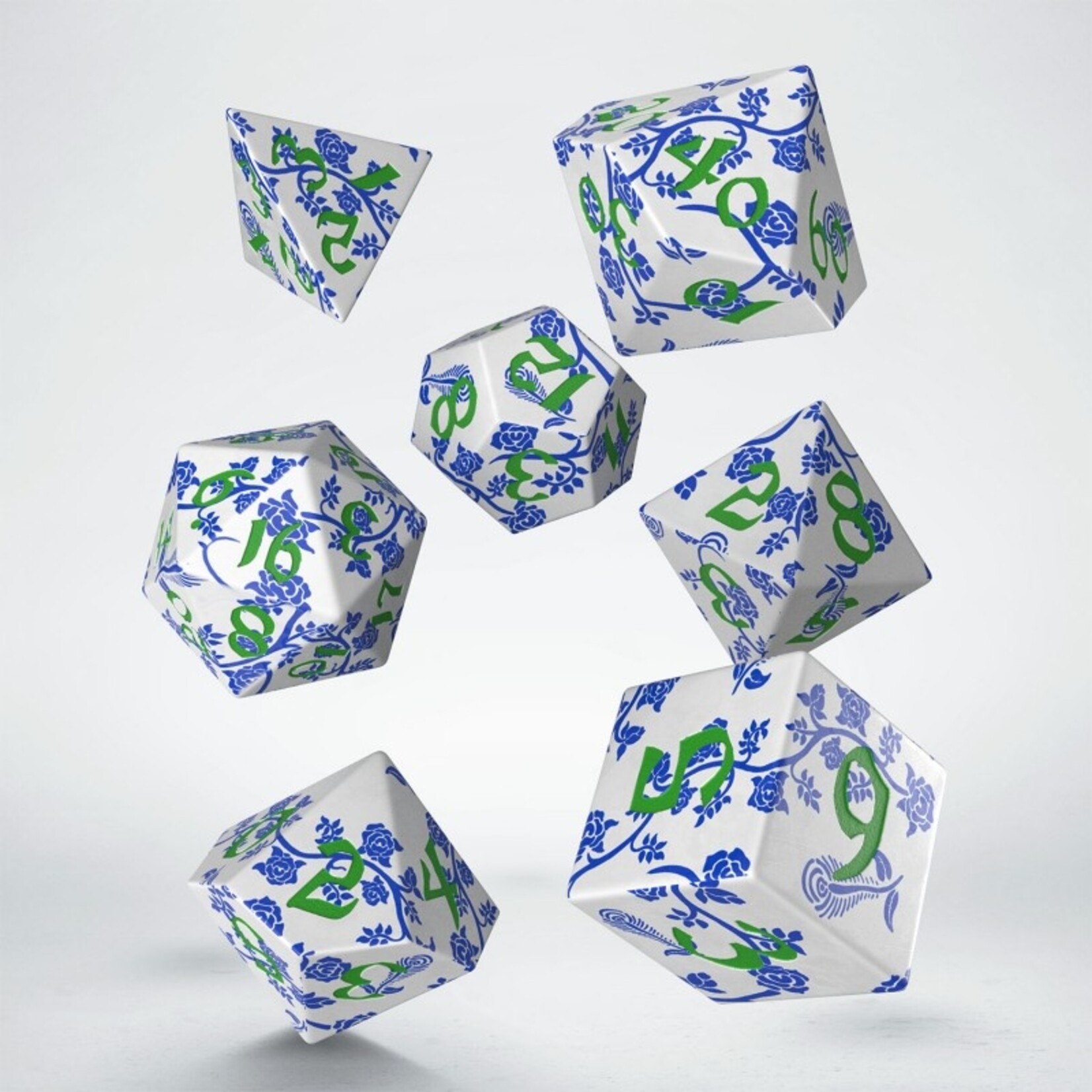 Q-Workshop Full Art Dice Set - Porcelain