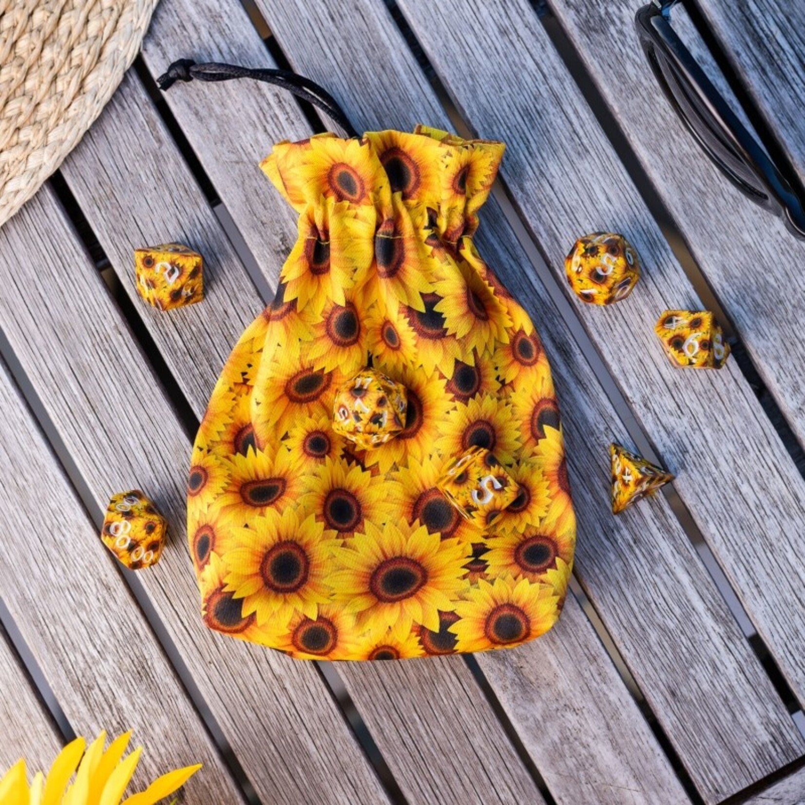 Q-Workshop Full Art Dice Pouch - Sunflower