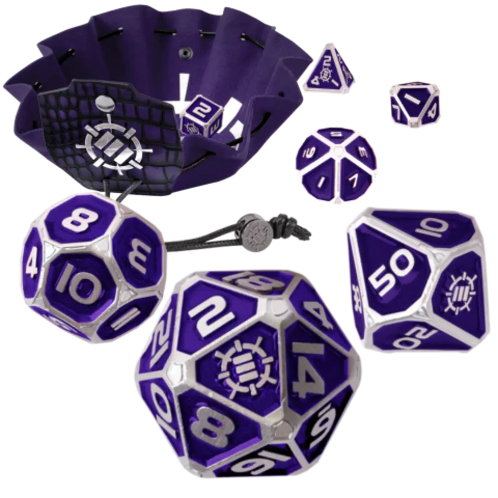 Enhance Enhance Metal RPG Dice Set - Purple