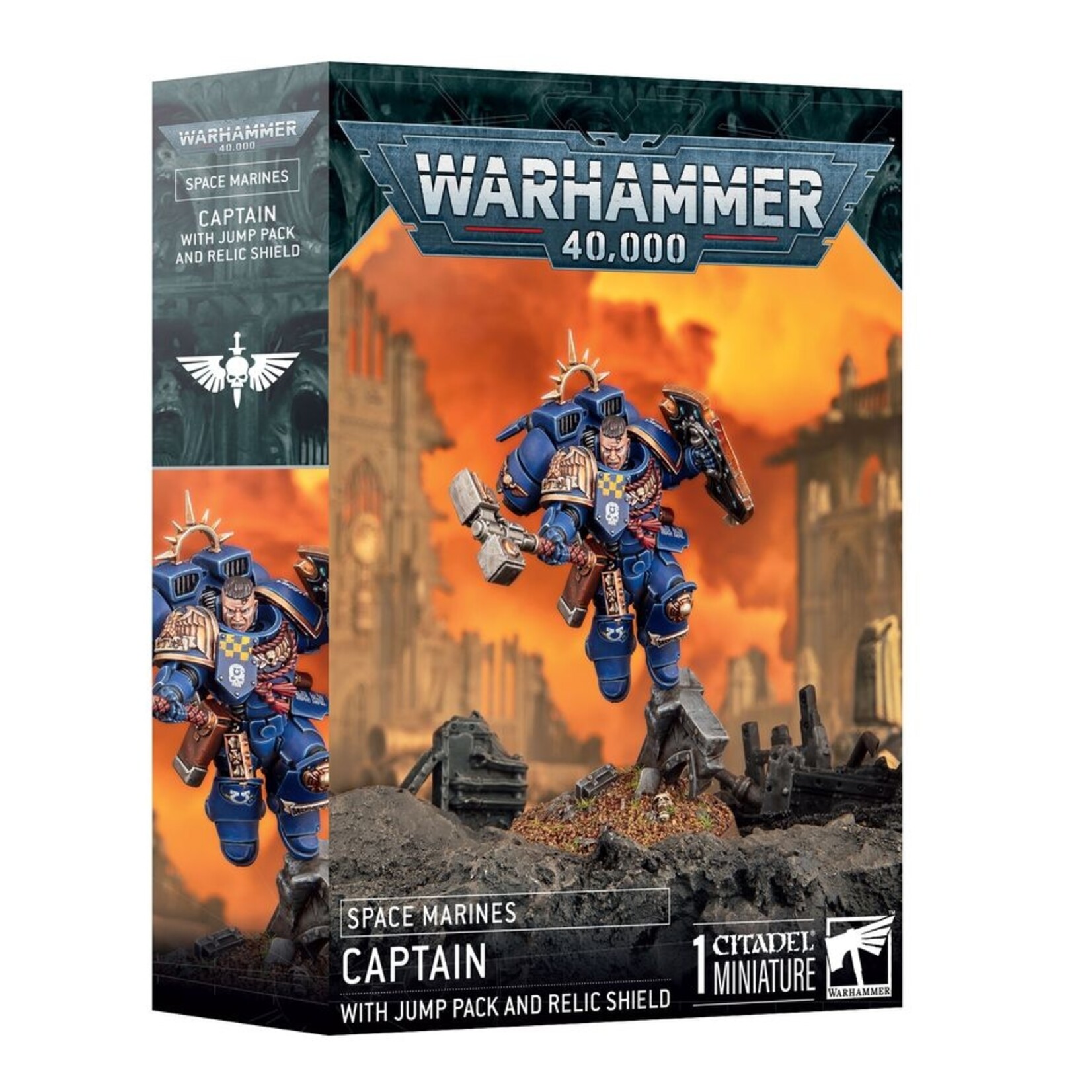 Games Workshop Space Marines Captain with Jump Pack & Relic Shield