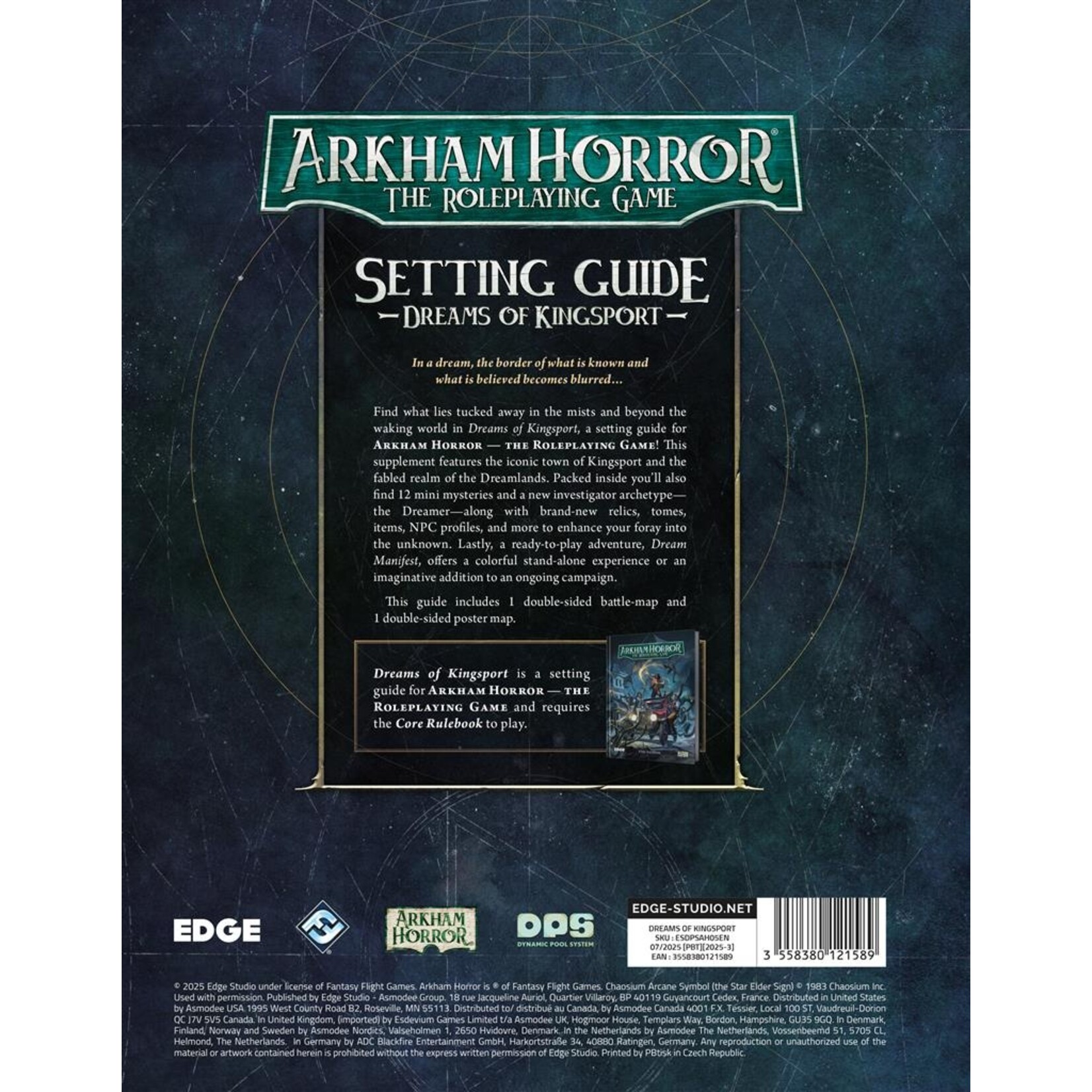 Fantasy Flight Games Arkham Horror RPG Setting Guide - Dreams of Kingsport (EN)