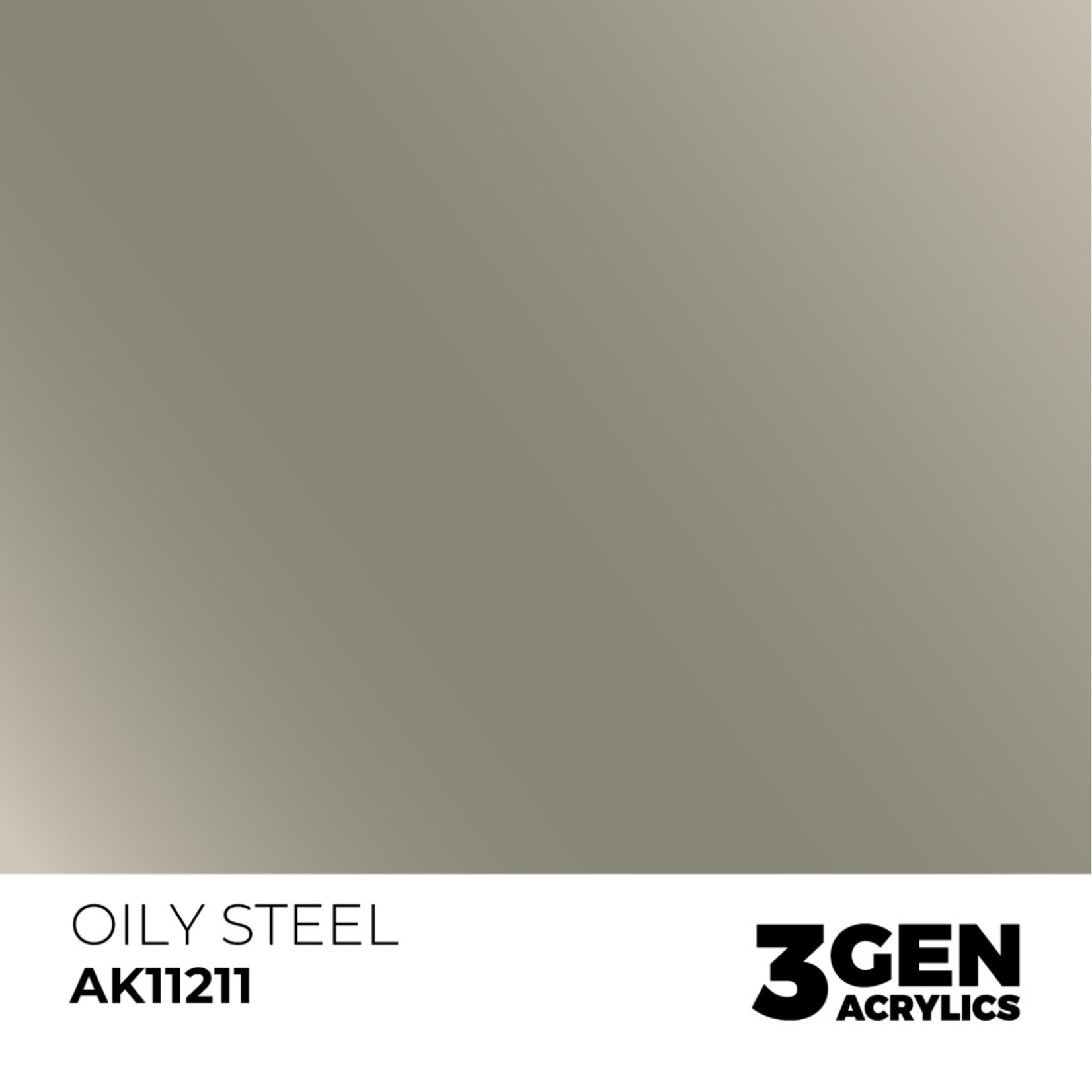 AK Interactive AK 3rd Gen Acrylics: Oily Steel (17ml)