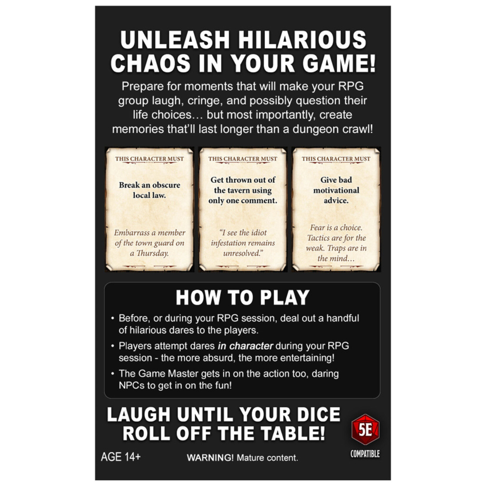 Loke Battlemats Dumb Dares & Silly Side Quests for your RPG Party (EN)