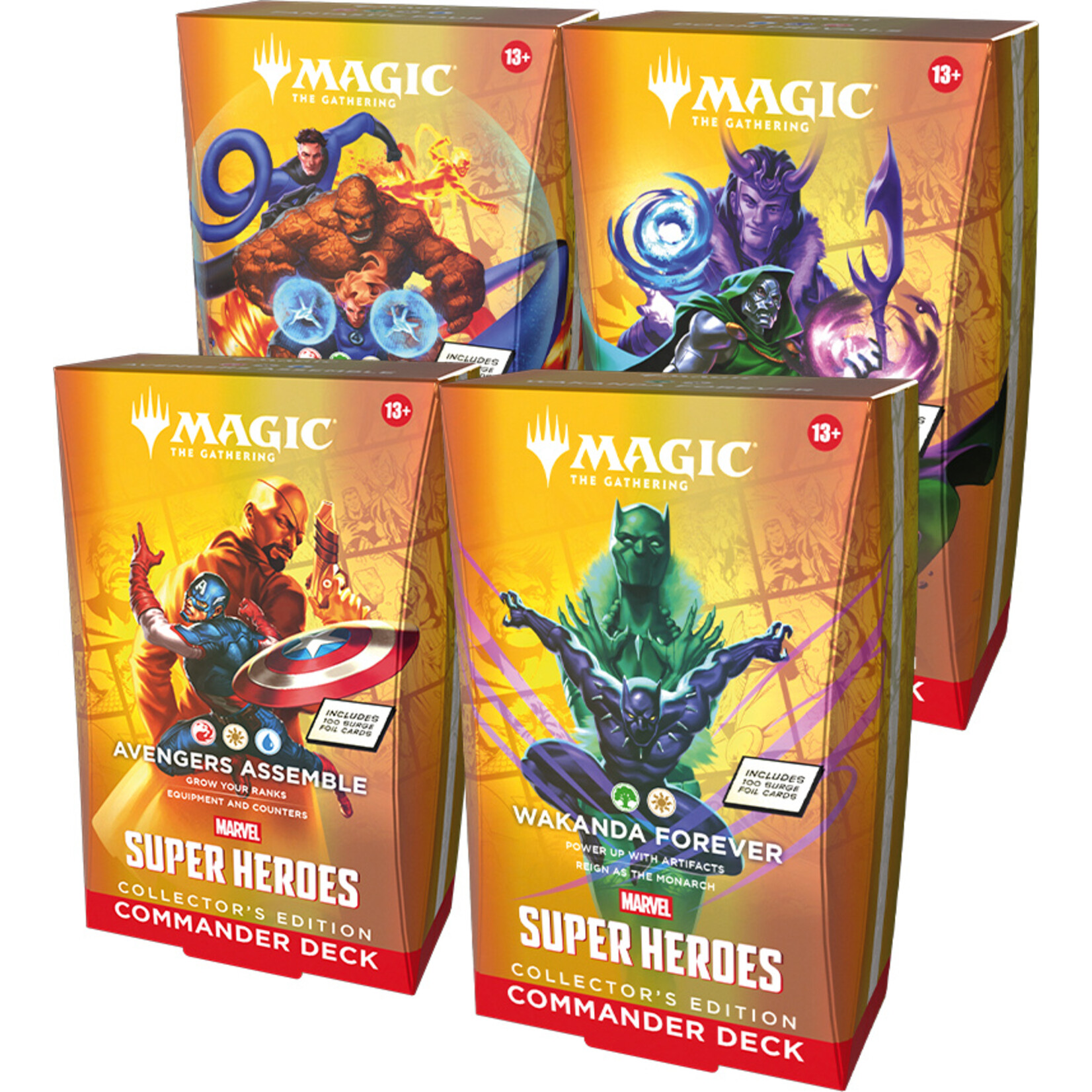 Wizards of the Coast MtG Marvel Super Heroes Collector Commander Deck Set (4) (EN) (Pre-order)