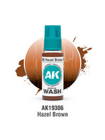 AK Interactive AK 3rd Gen Acrylics: Hazel Brown Wash (18ml)