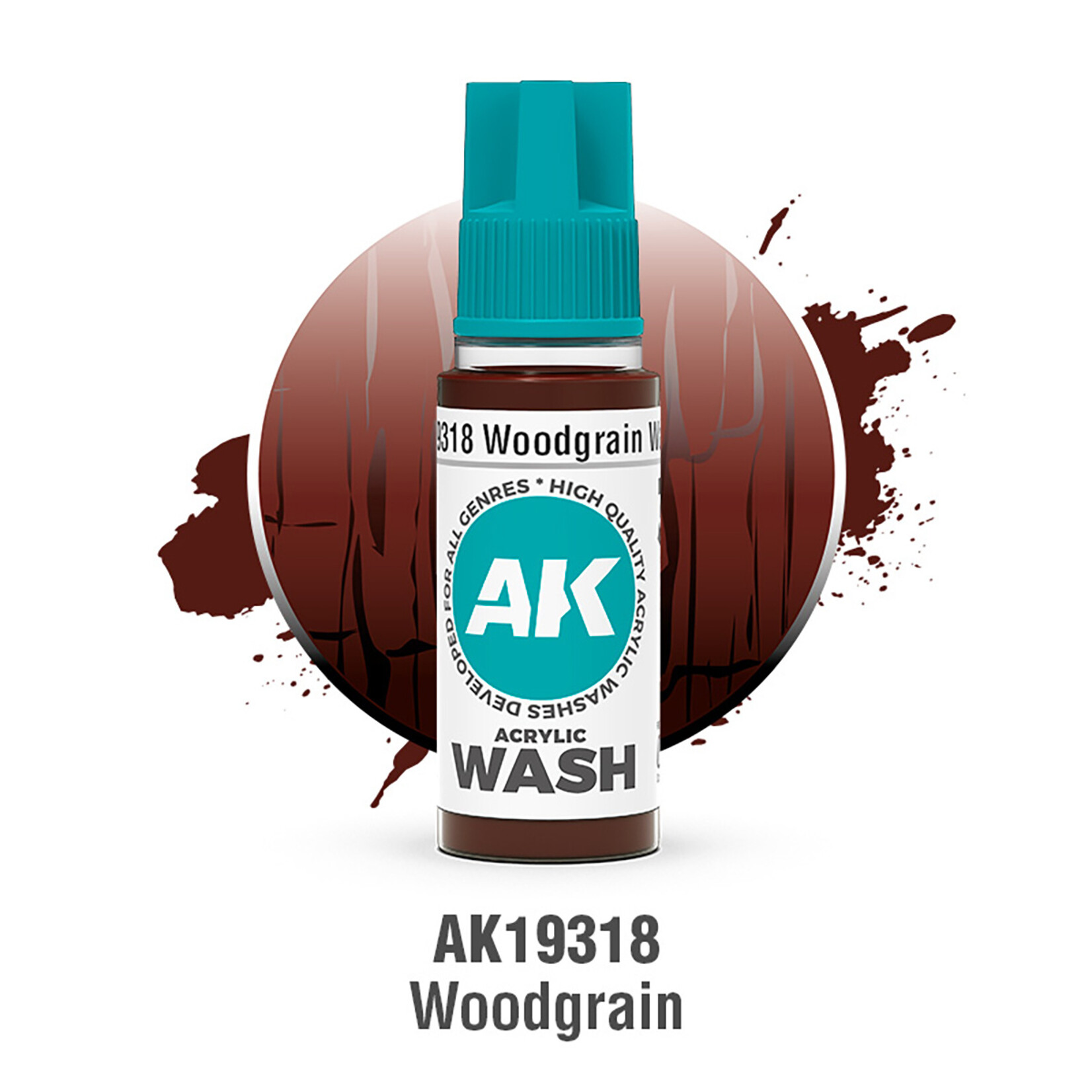 AK Interactive AK 3rd Gen Acrylics: Woodgrain Wash (18ml)