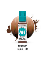 AK Interactive AK 3rd Gen Acrylics: Sepia Filth Wash (18ml)