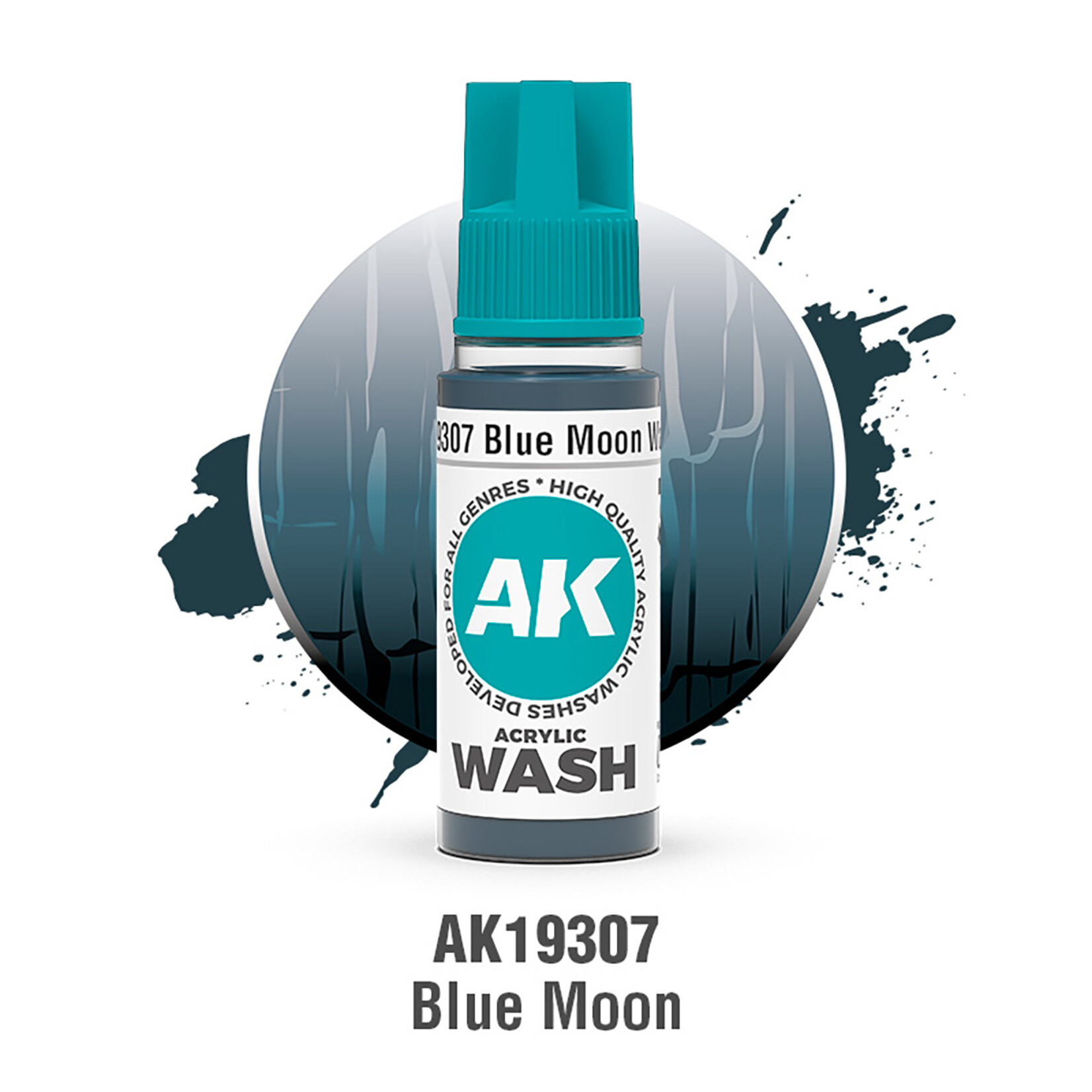 AK Interactive AK 3rd Gen Acrylics: Blue Moon Wash (18ml)