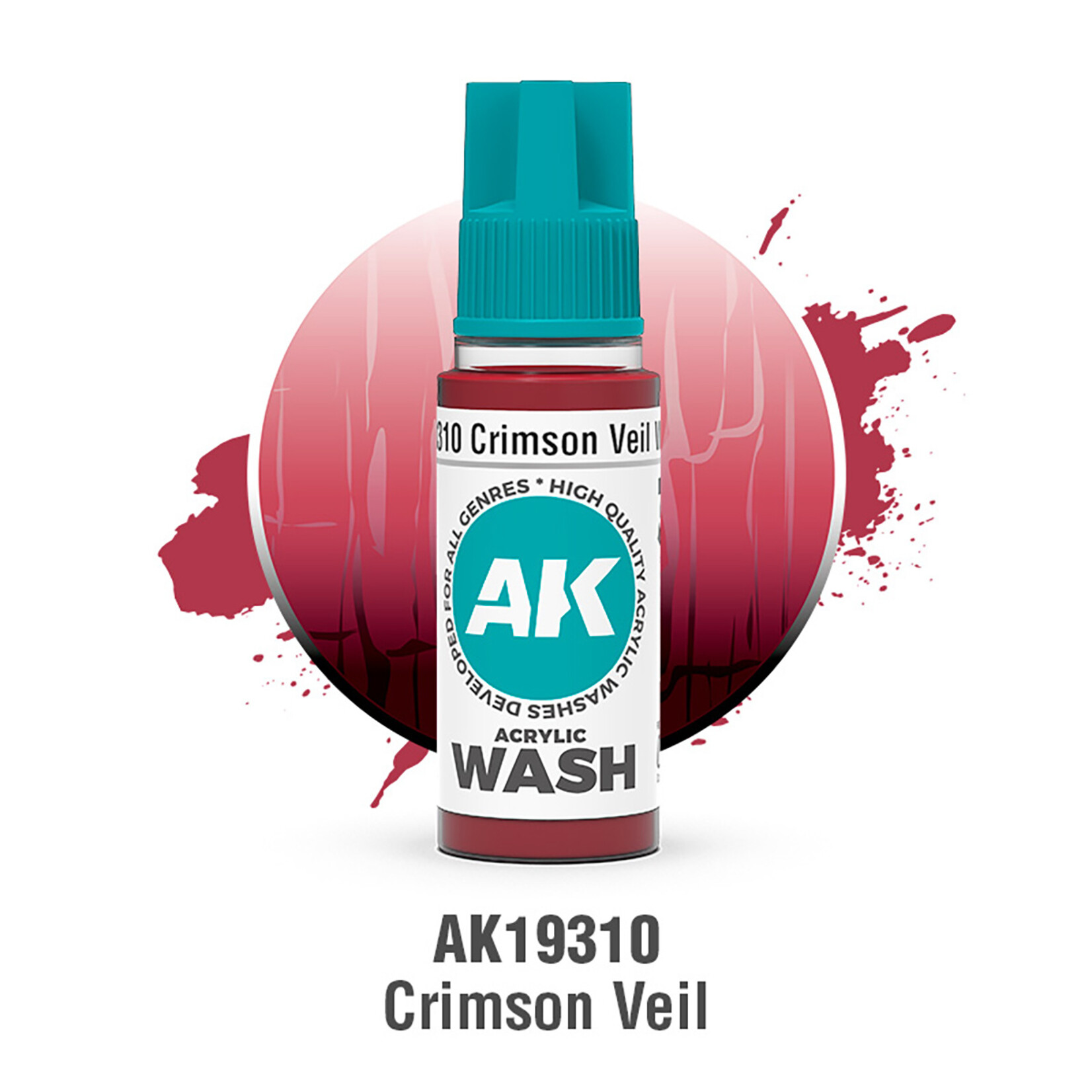 AK Interactive AK 3rd Gen Acrylics: Crimson Veil Wash (18ml)