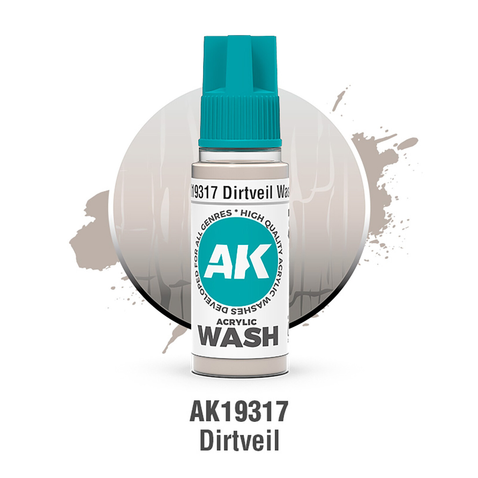 AK Interactive AK 3rd Gen Acrylics: Dirtveil Wash (18ml)