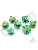 Glass Staff Forest Dragon's Gaze Floating Eye RPG Dice Set