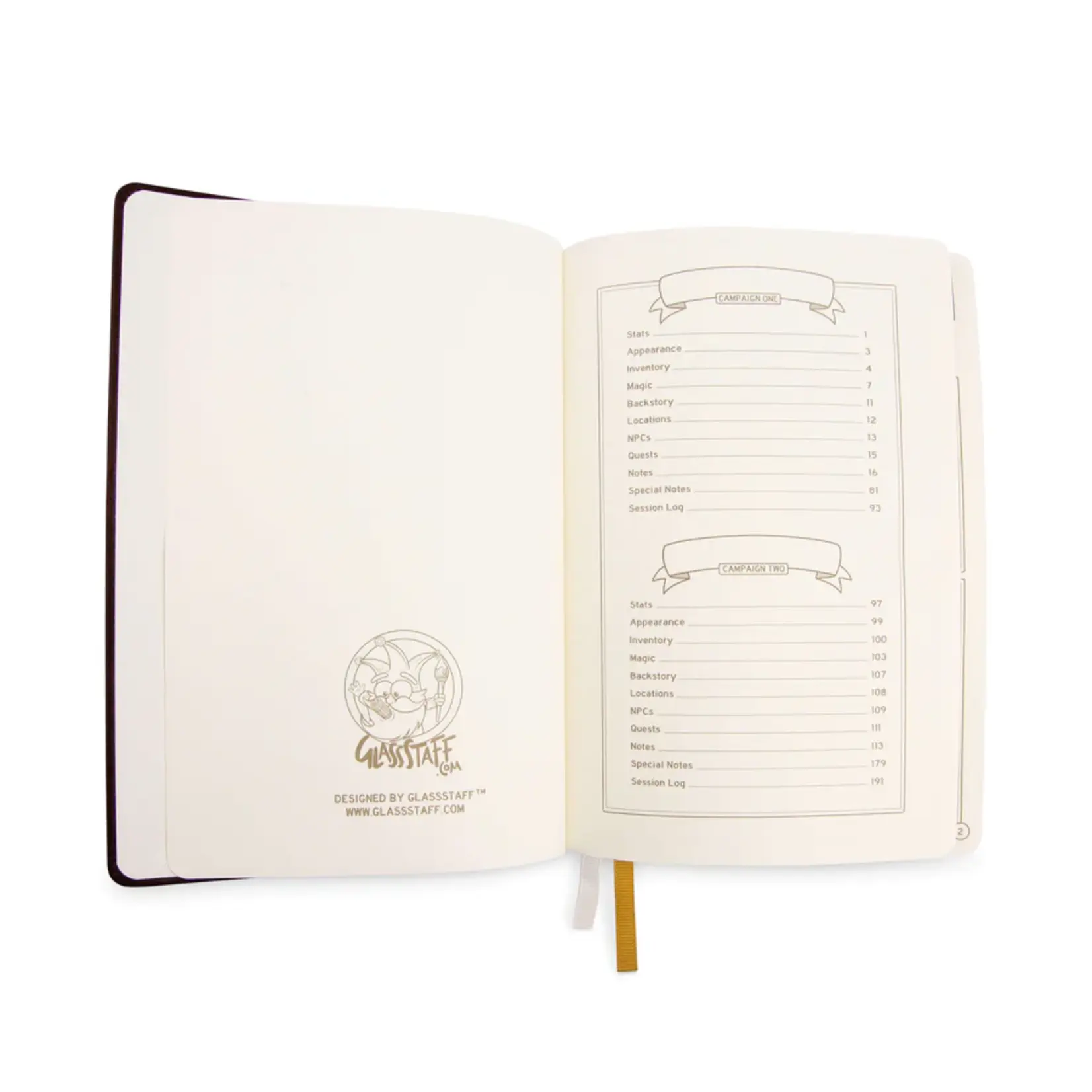 Glass Staff DnD 5e Player Journal Brown