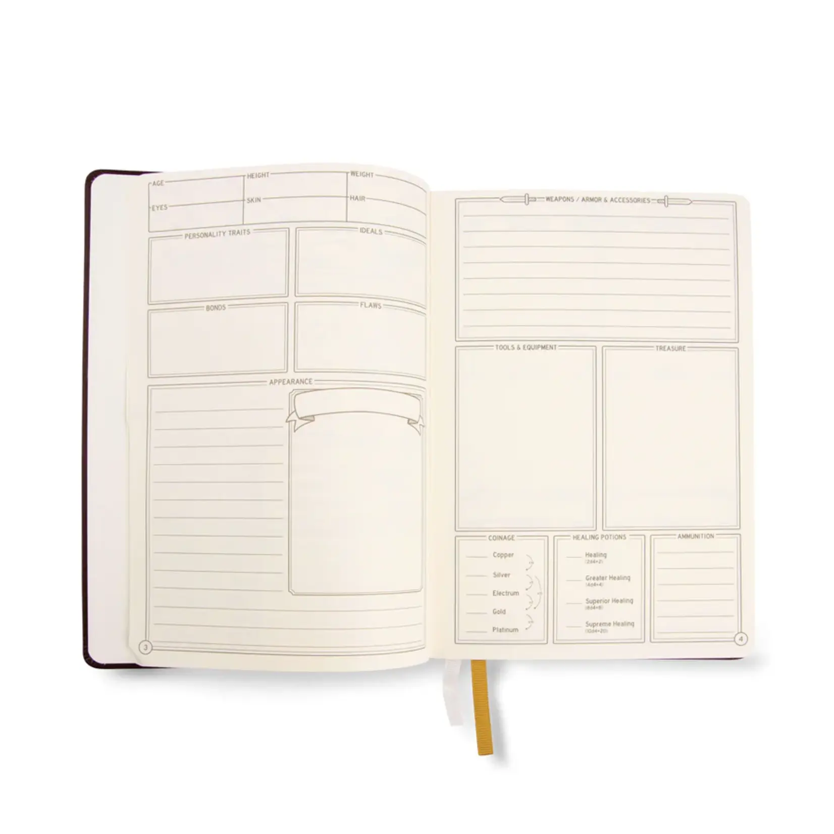 Glass Staff DnD 5e Player Journal Blue