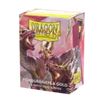 Dragonshield Dragonshield Box 100 Dual Sleeves Pomegranate & Gold