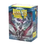 Dragonshield Dragonshield 100 Box Dual Matte Sleeves Cobalt & Silver