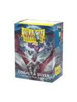 Dragonshield Dragonshield 100 Box Dual Matte Sleeves Cobalt & Silver