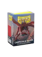 Dragonshield Dragonshield 100 Box Dual Matte Sleeves Crimson & Silver