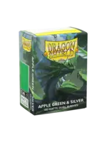 Dragonshield Dragonshield 100 Box Dual Matte Sleeves Apple Green & Silver