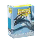 Dragonshield Dragonshield 100 Box Dual Matte Sleeves Sky Blue & Silver