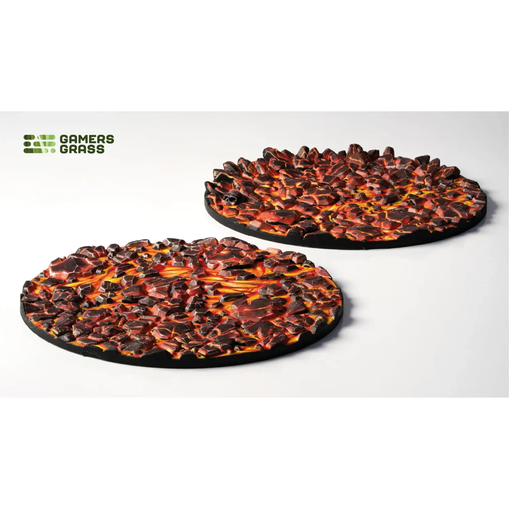 Gamers Grass Molten Lava Bases Pre-Painted (2x 60mm Round)
